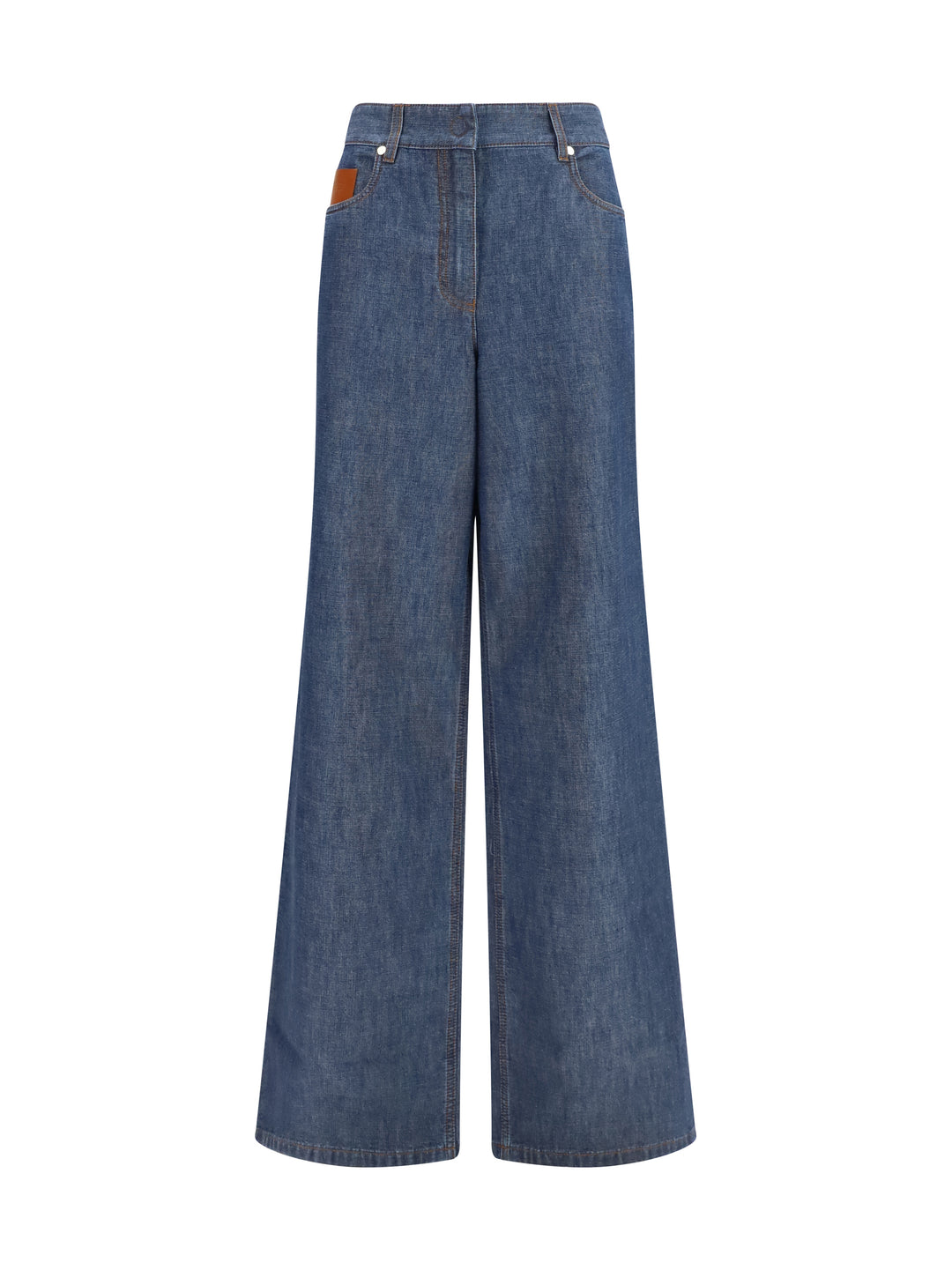 Wide-leg chambray Jeans 1