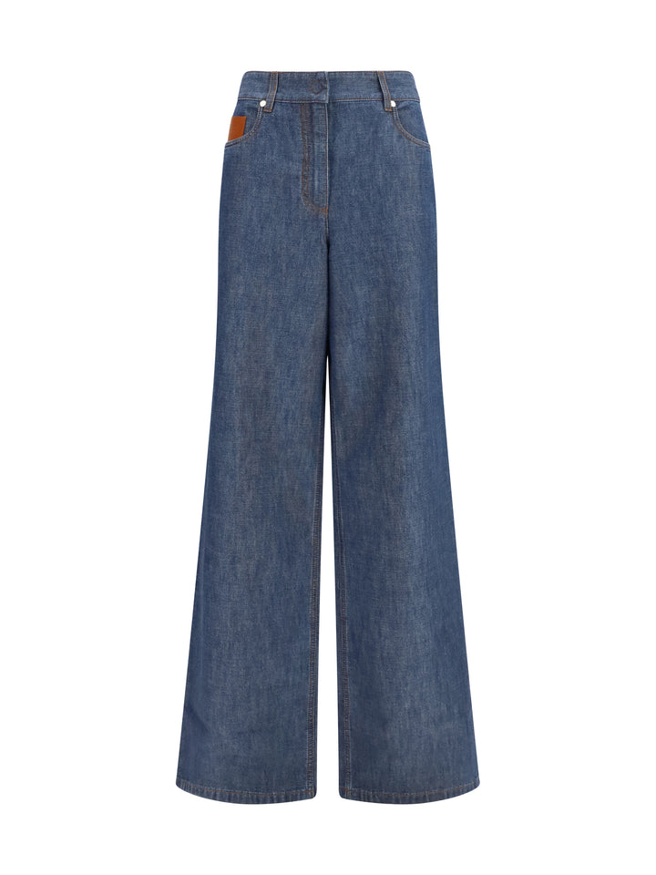 Wide-leg chambray Jeans 1
