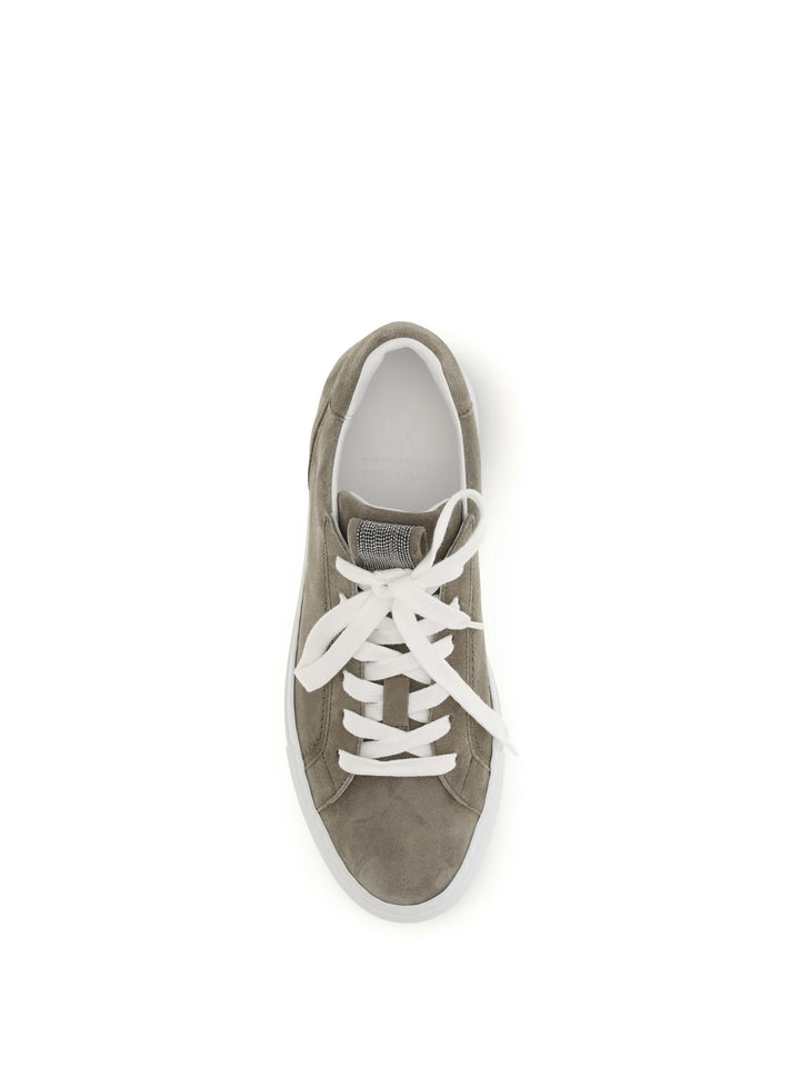Suede Sneakers with Precious Loop 4