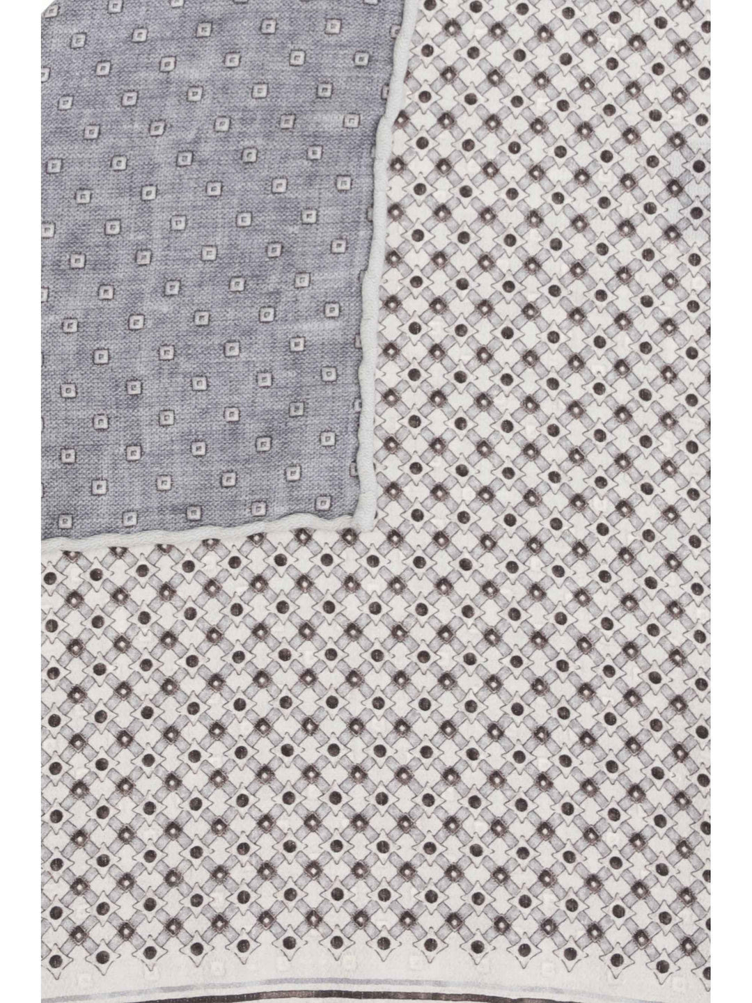 Silk Pochette with geometric pattern