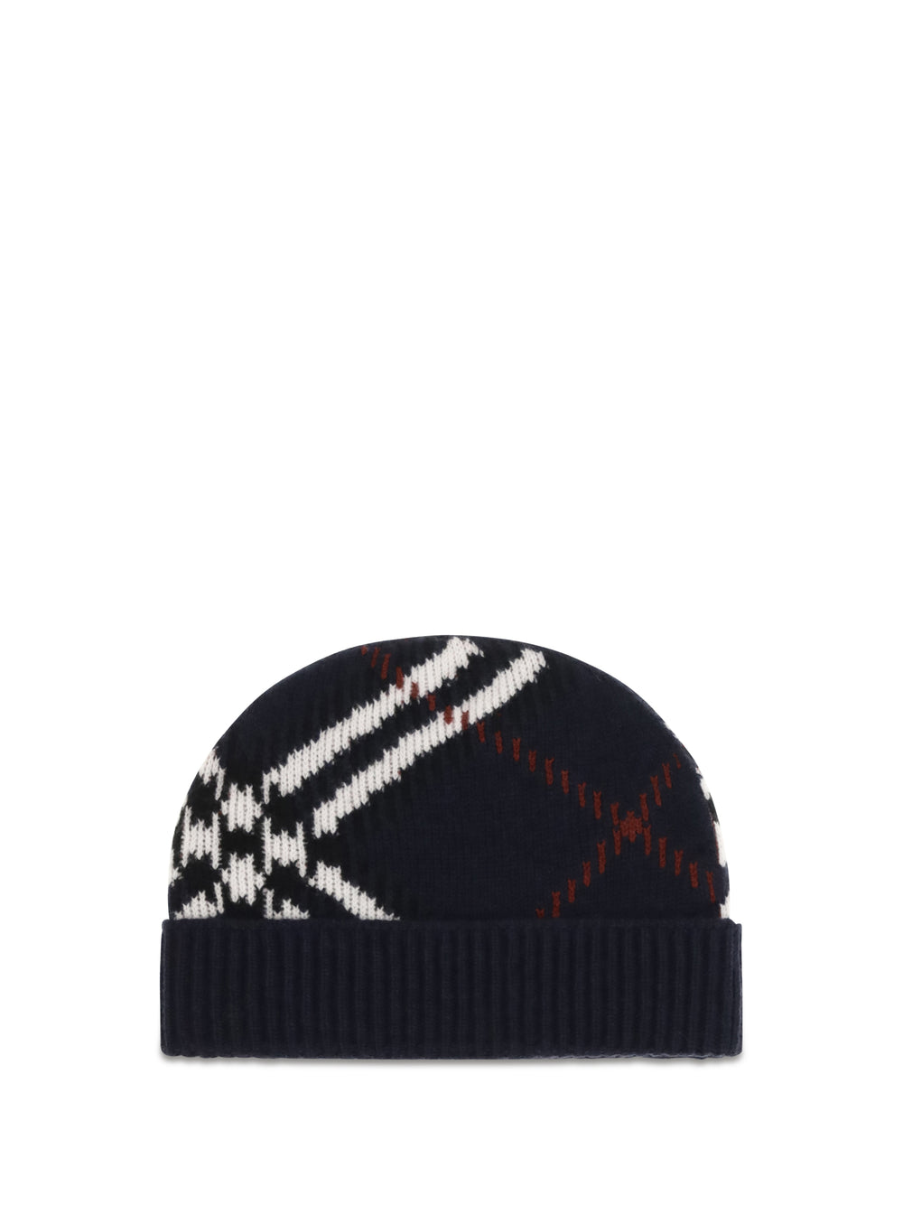 Check cashmere-blend Beanie 2