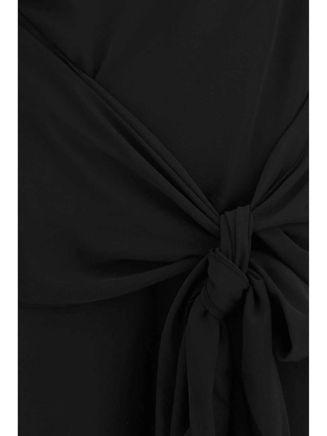 Draped-knot crepe mini Dress