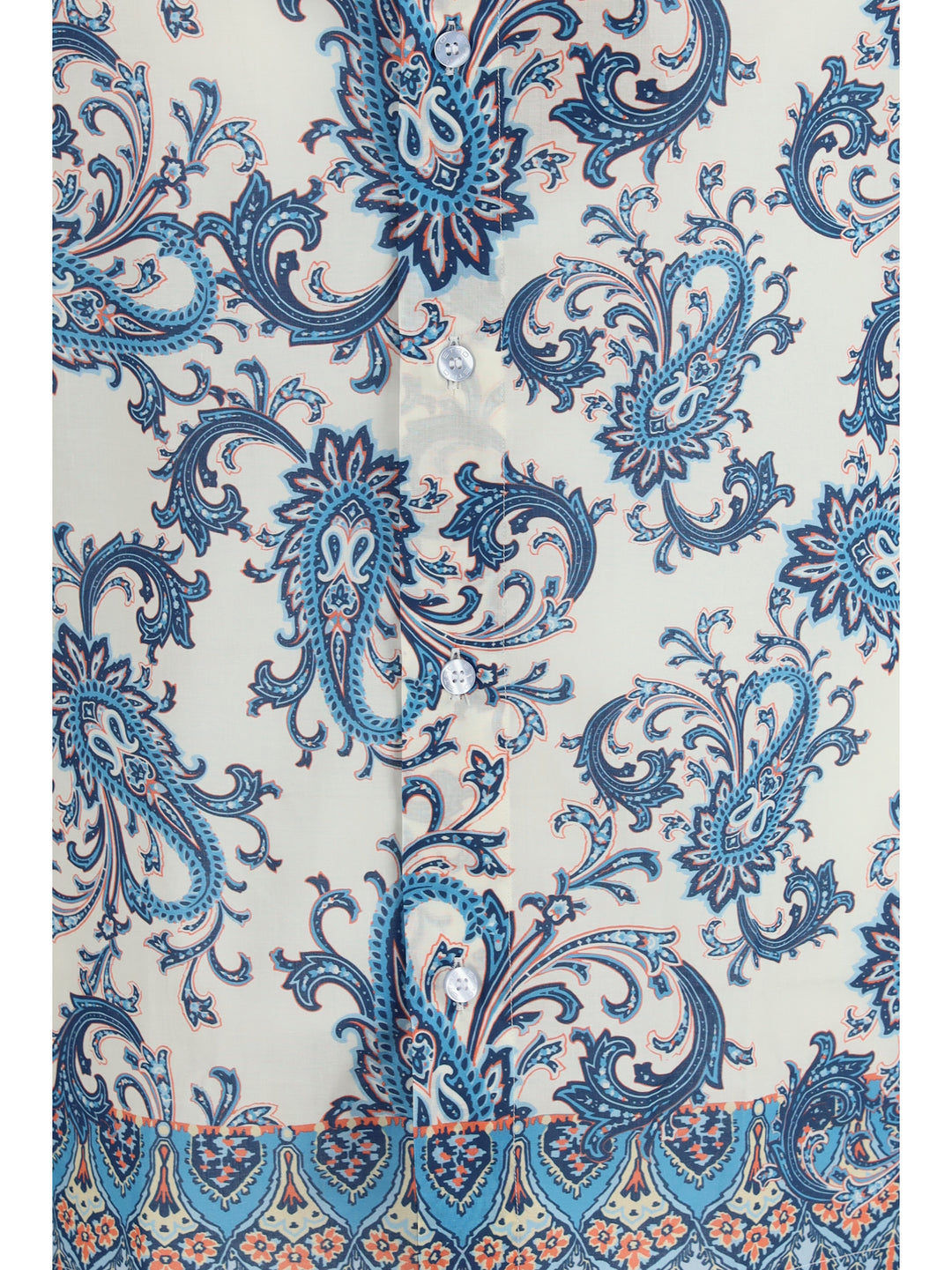 Cotton Shirt with floral and paisley motif 3