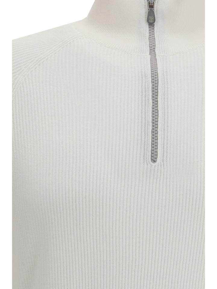 Cotton Sweater with a high neckline 3