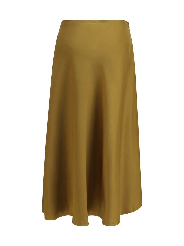 Satin midi Skirt with tie details 2
