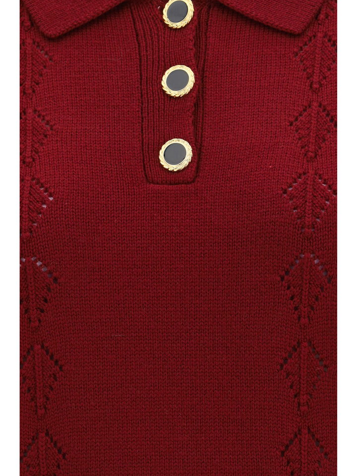 Merino wool Polo Shirt with buttons 3