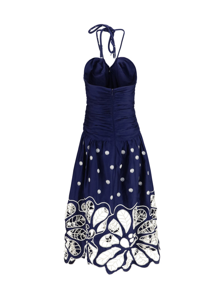 Richelieu embroidered midi Dress 2