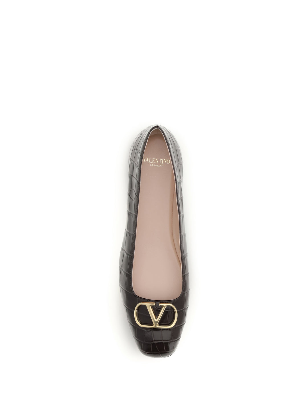 VLogo Signature croc-effect Ballerinas 4
