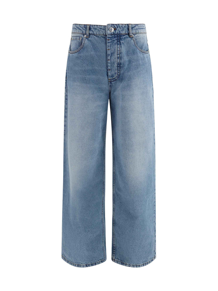 Cotton wide-leg Jeans