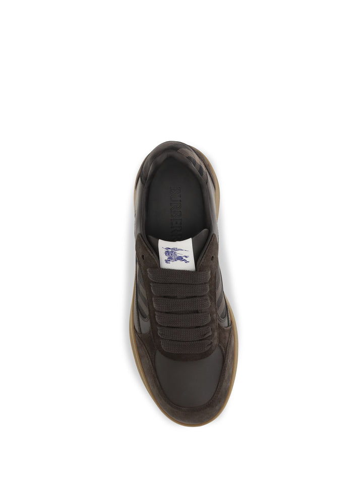 Terrace Check leather and suede Sneakers 4