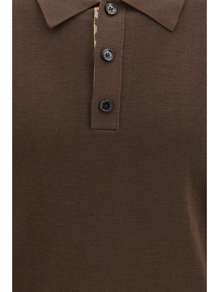 Long-sleeve wool Polo