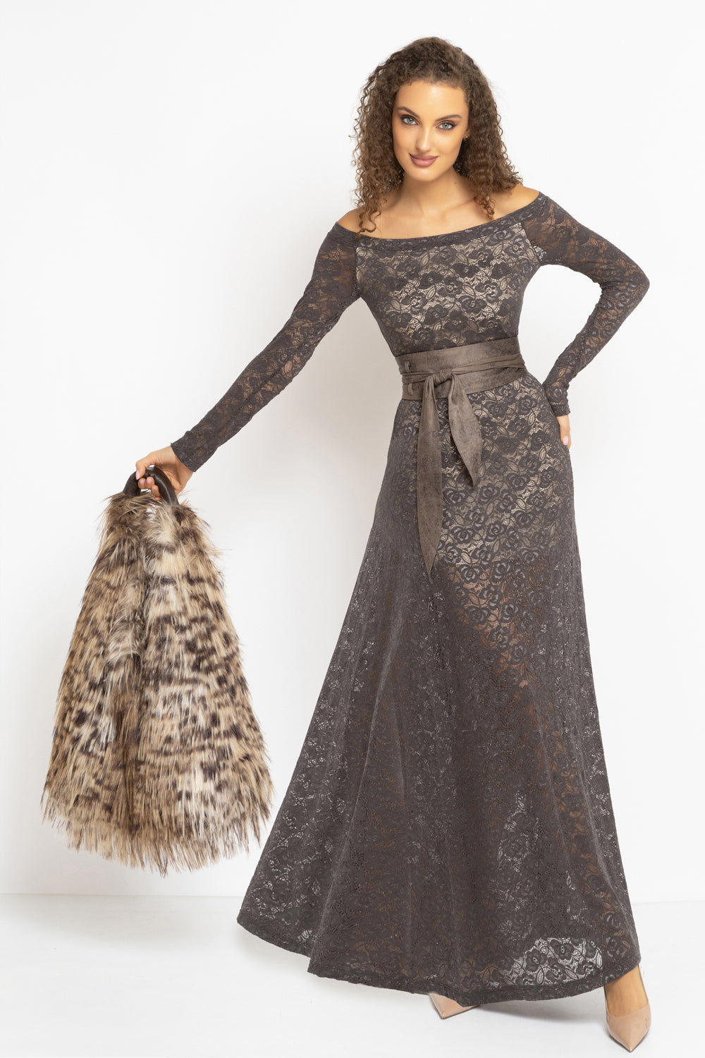 REVERSIBLE SERVAL FAUX FUR AND  LEATHER BAG - ESSENTIALS
