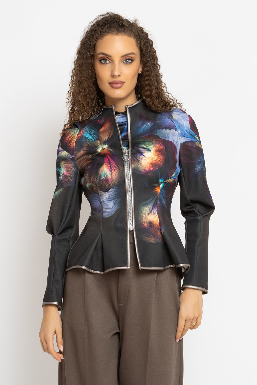 BLAZER AJUSTÉ EN NÉOPRÈNE DE PLONGÉE - VIOLET