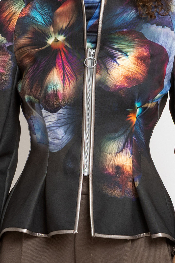 BLAZER AJUSTÉ EN NÉOPRÈNE DE PLONGÉE - VIOLET
