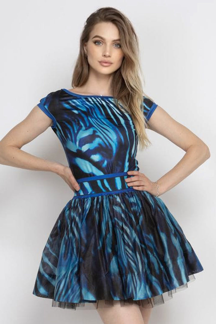 BASIC T-SHIRT - SHADES OF BLUE JIORO  БЕЙСИК ТЕНИСКА - SHADES OF BLUE JIORO 