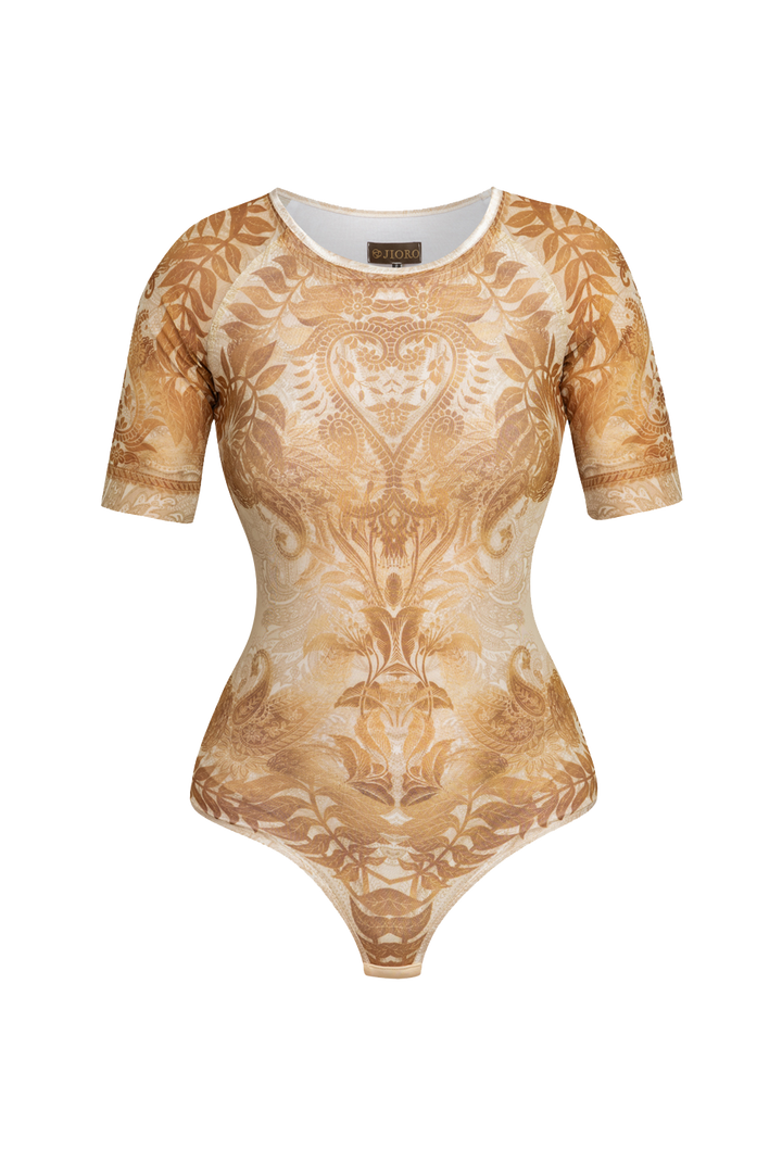 SHORT-SLEEVE BODYSUIT WITH MODAL LINING - SUNSET JIORO БОДИ С КЪС РЪКАВ И ПОДПЛАТА ОТ МОДАЛ - SUNSET JIORO