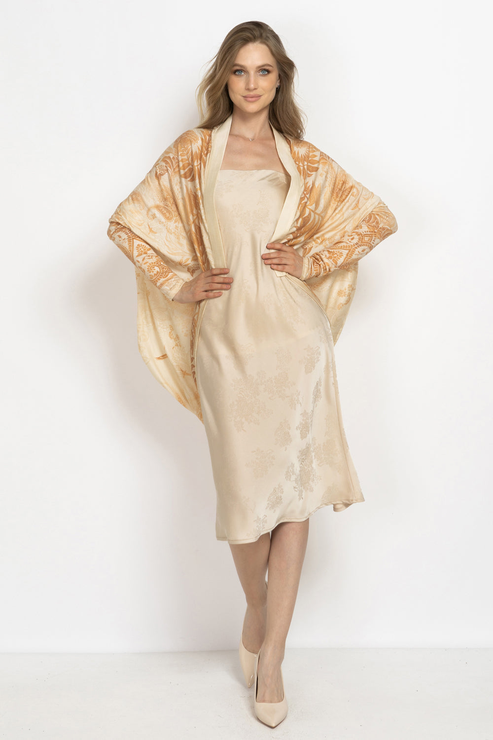 OVERSIZED MODAL CARDIGAN - SUNSET JIORO ОУВЪРСАЙЗ ЖИЛЕТКА ОТ МОДАЛ - SUNSET