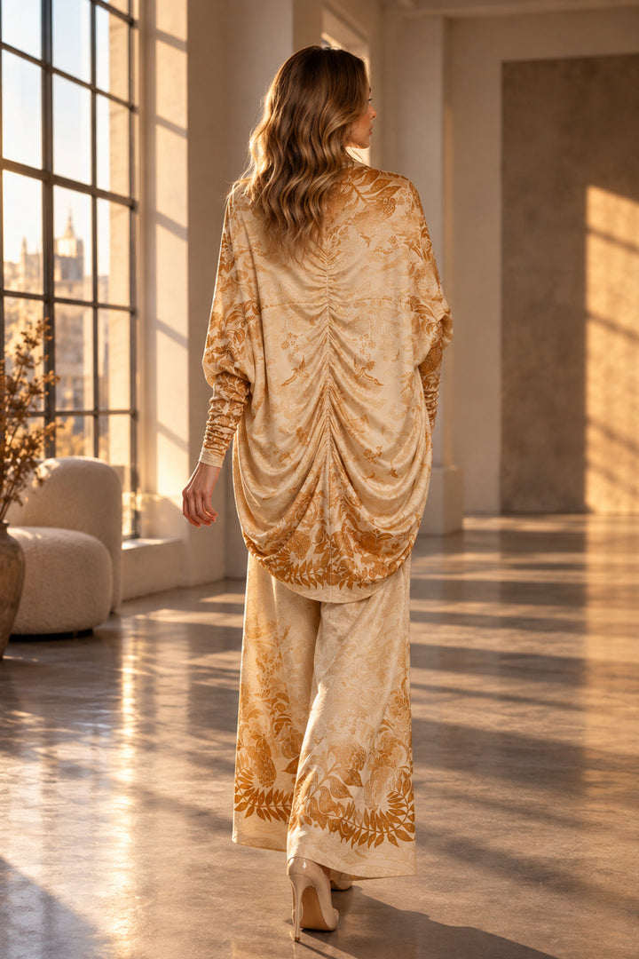 OVERSIZED MODAL CARDIGAN - SUNSET JIORO ОУВЪРСАЙЗ ЖИЛЕТКА ОТ МОДАЛ - SUNSET