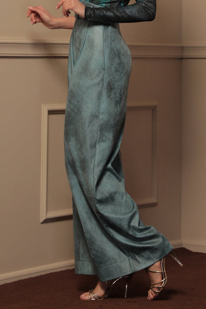 PANTALON BLEU TAILLE HAUTE – ESSENTIELS