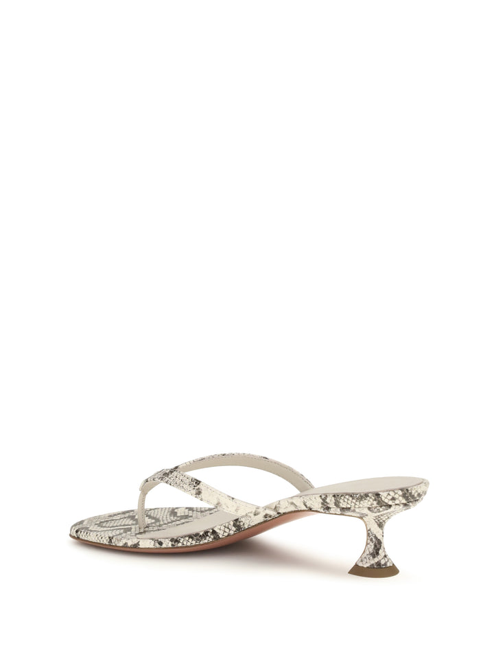 Snake-print Juliette Thong Sandals 3
