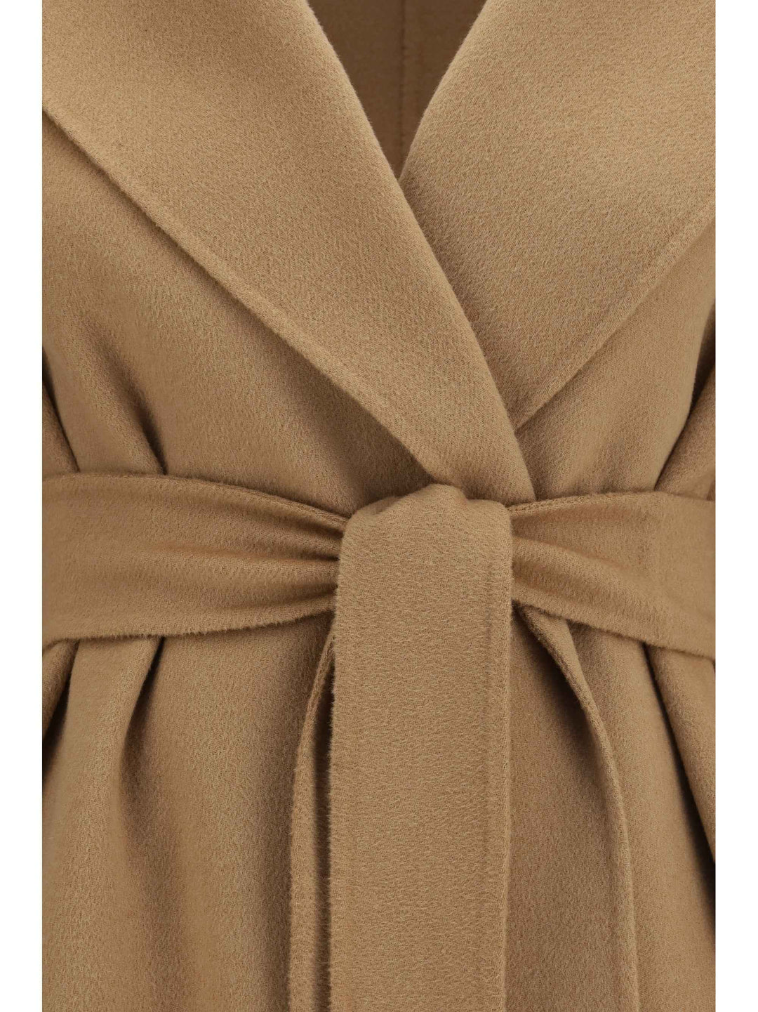 Long robe Coat in wool, cashmere and silk