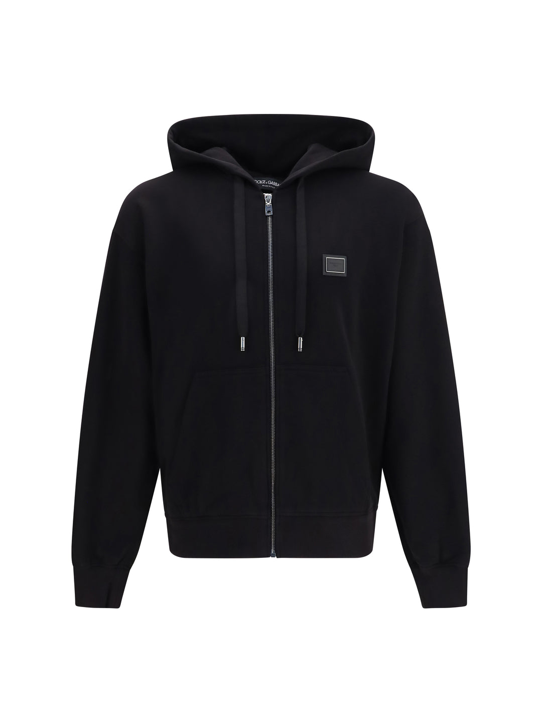 Cotton Hooded Sweatshirt with DG plaque 1