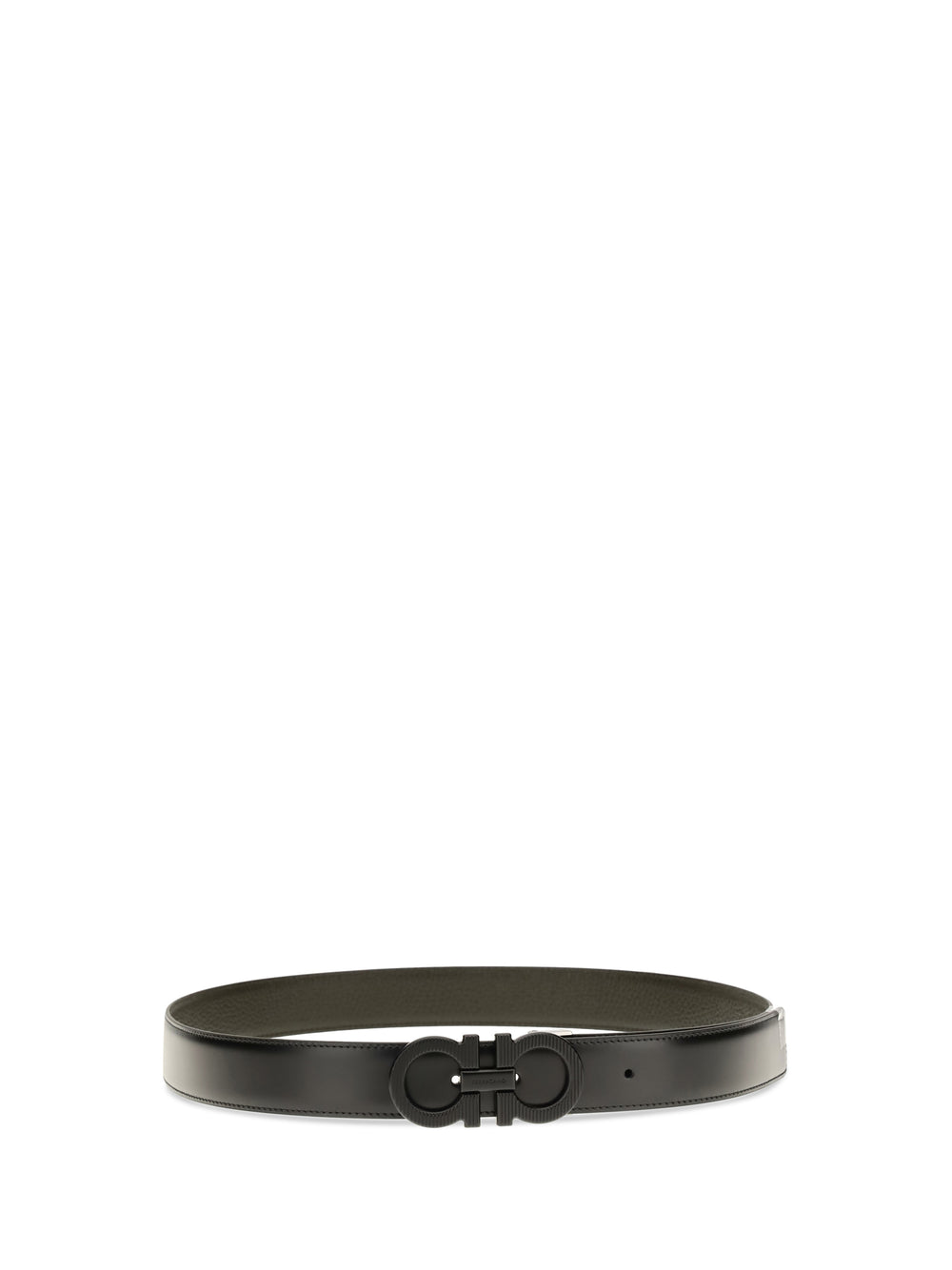 Reversible adjustable Belt with textured Gancini buckle 2
