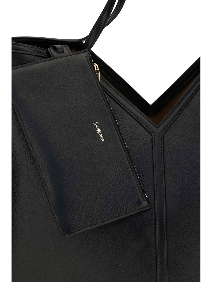 Large Y leather Tote Bag