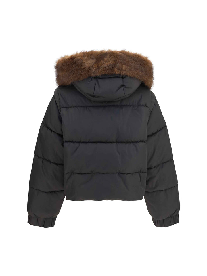 Godetia padded Down Jacket with faux fur