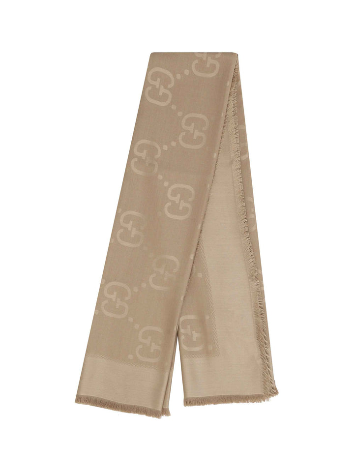 Scarf in wool and silk