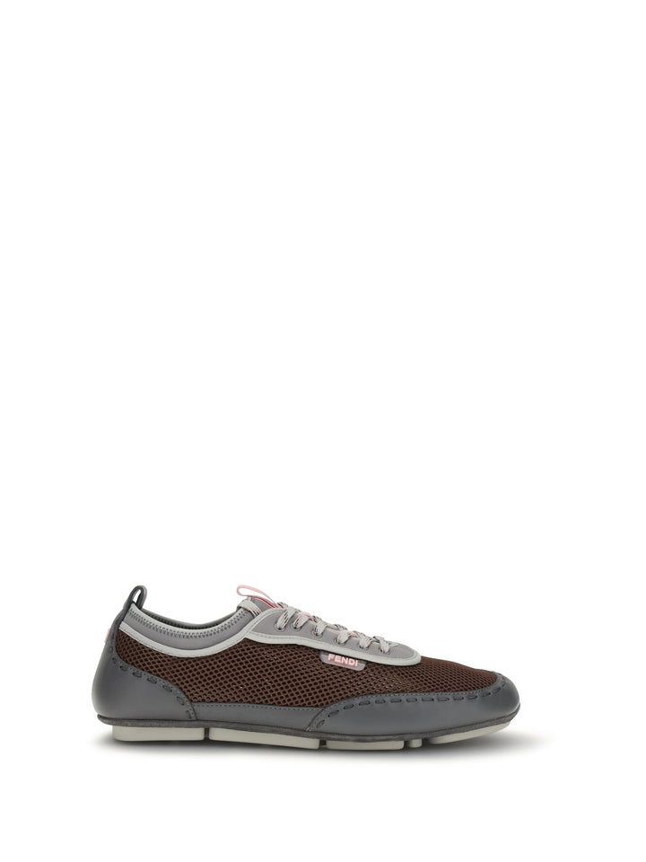 Leather and mesh Sneakers by Fendi 1