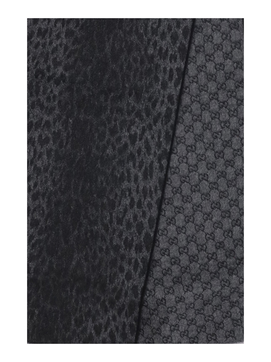 Leopard-print wool Scarf with monogram 3