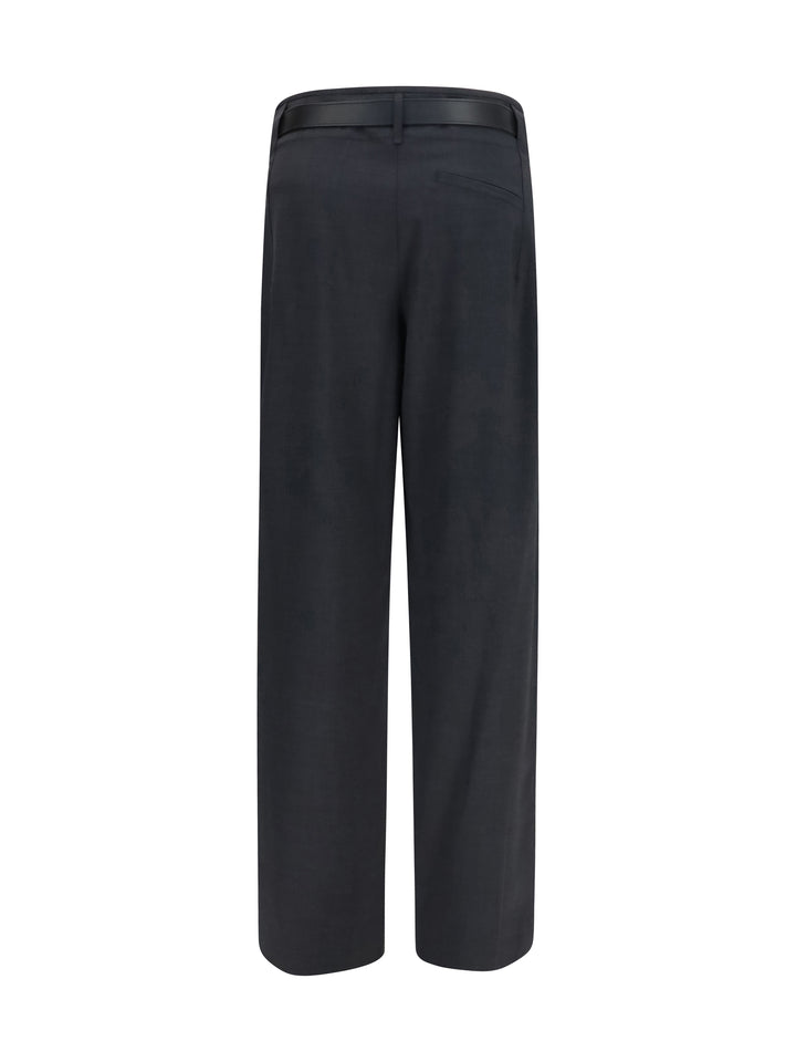 Ronda wool Pants with leather belt 2