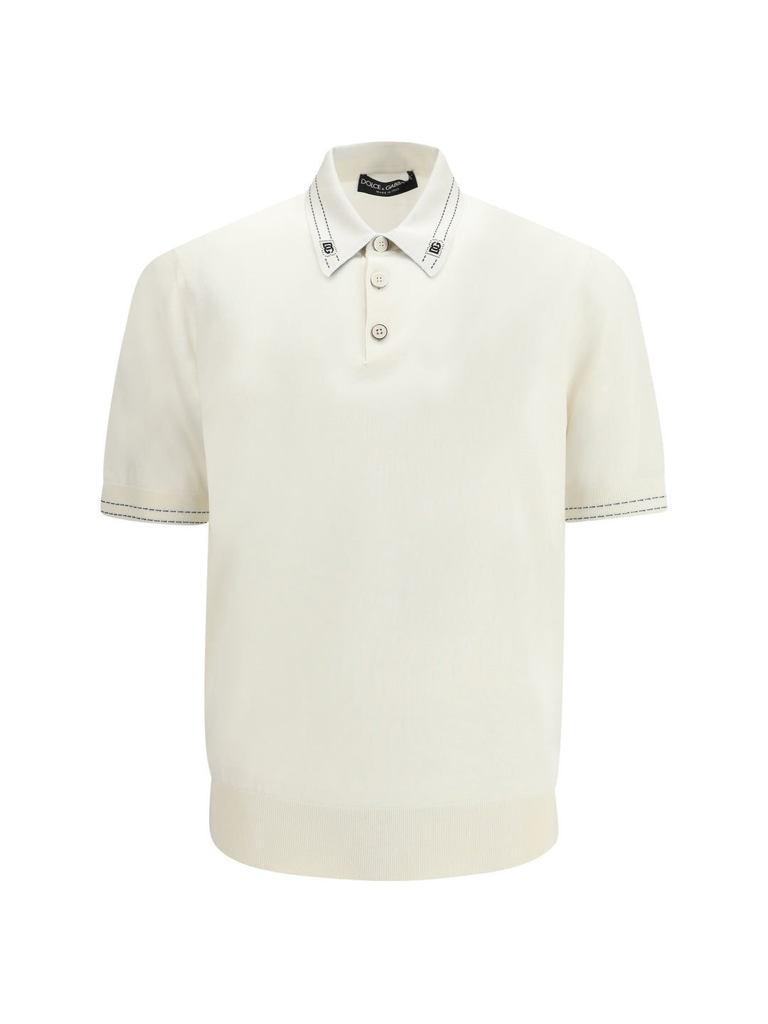 Silk Polo with collar and short sleeves 1