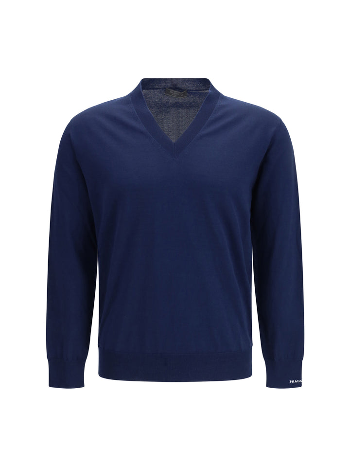 Cotton V-neck Sweater 1