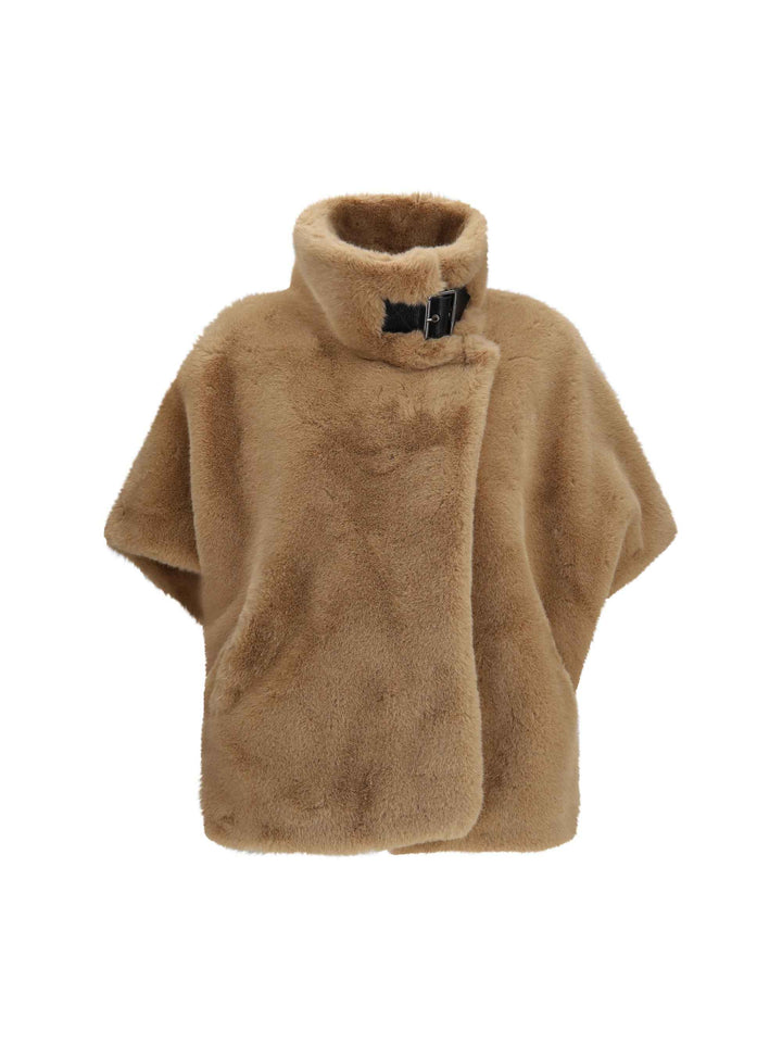 Faux fur Jacket with buckle