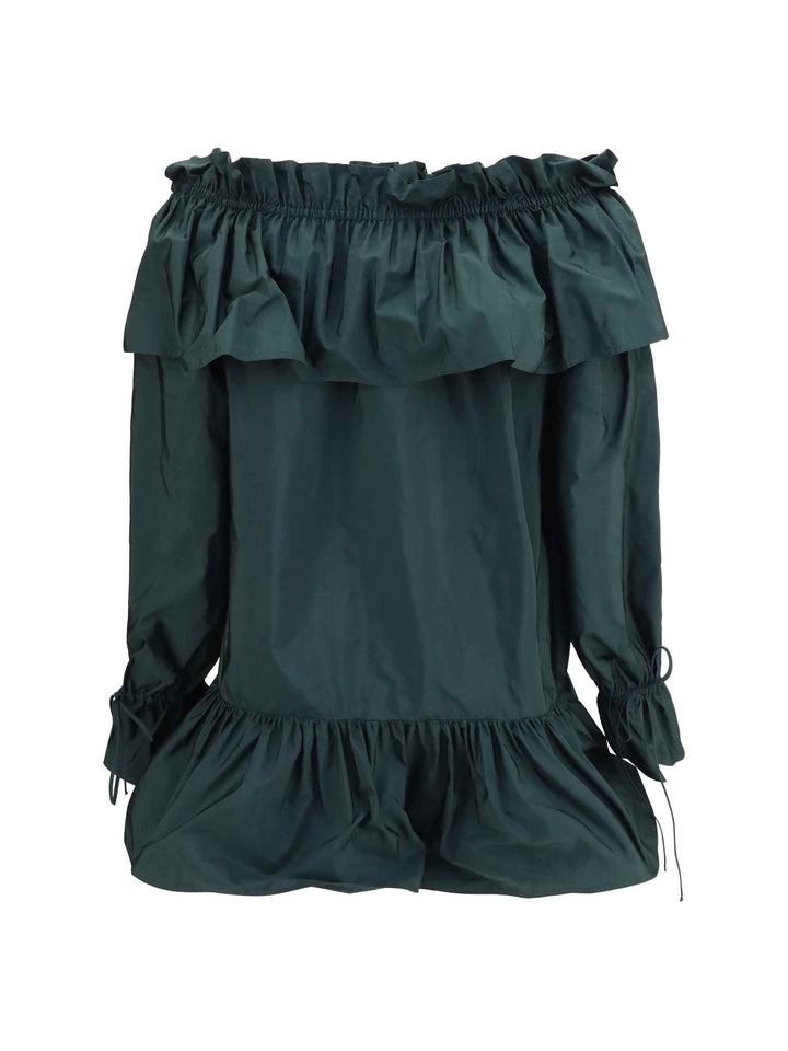 Ruffled Nylon Poplin Dress