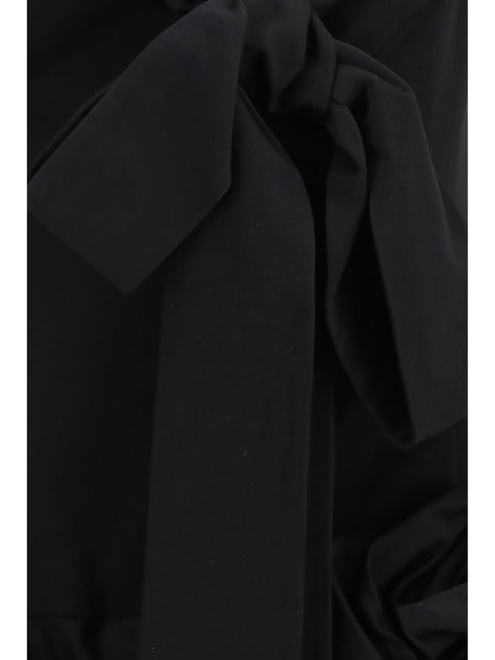 Midi Dress with draped shawl collar 3