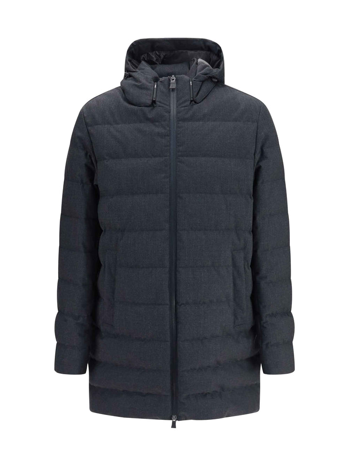 Long padded Hooded Jacket