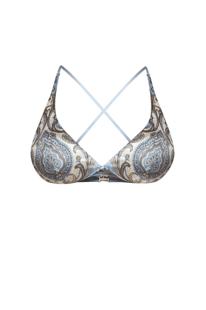 TRIANGLE-STYLE TOP IN RIBBED VELVET - PAISLEY SKY JIORO ГОРНИЩЕ ТИП ТРИЪГЪЛНИК ОТ КАДИФЕ РИПС - PAISLEY SKY JIORO