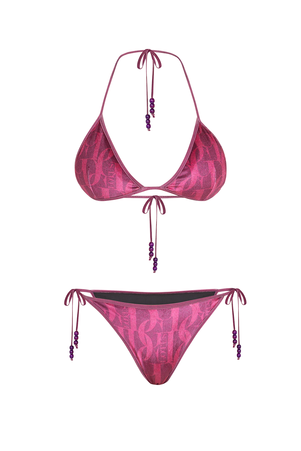 VELVET SWIM BOTTOM - BURGUNDY LOGO JIORO КАДИФЕНО ДОЛНИЩЕ НА БАНСКИ - BURGUNDY LOGO JIORO