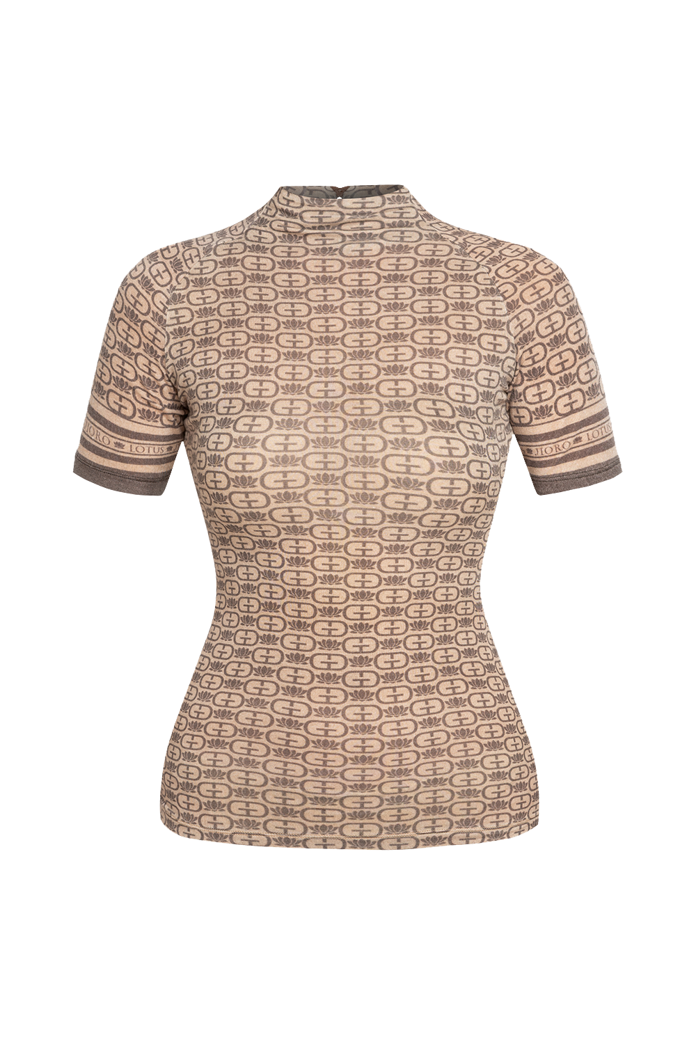 SHORT-SLEEVE MODAL TOP - MOCHA MOUSSE LOGO