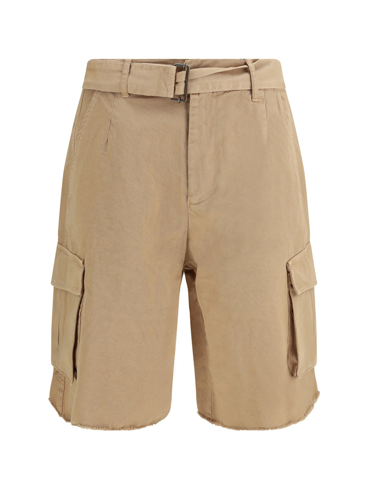 Belted button Cargo Shorts 1