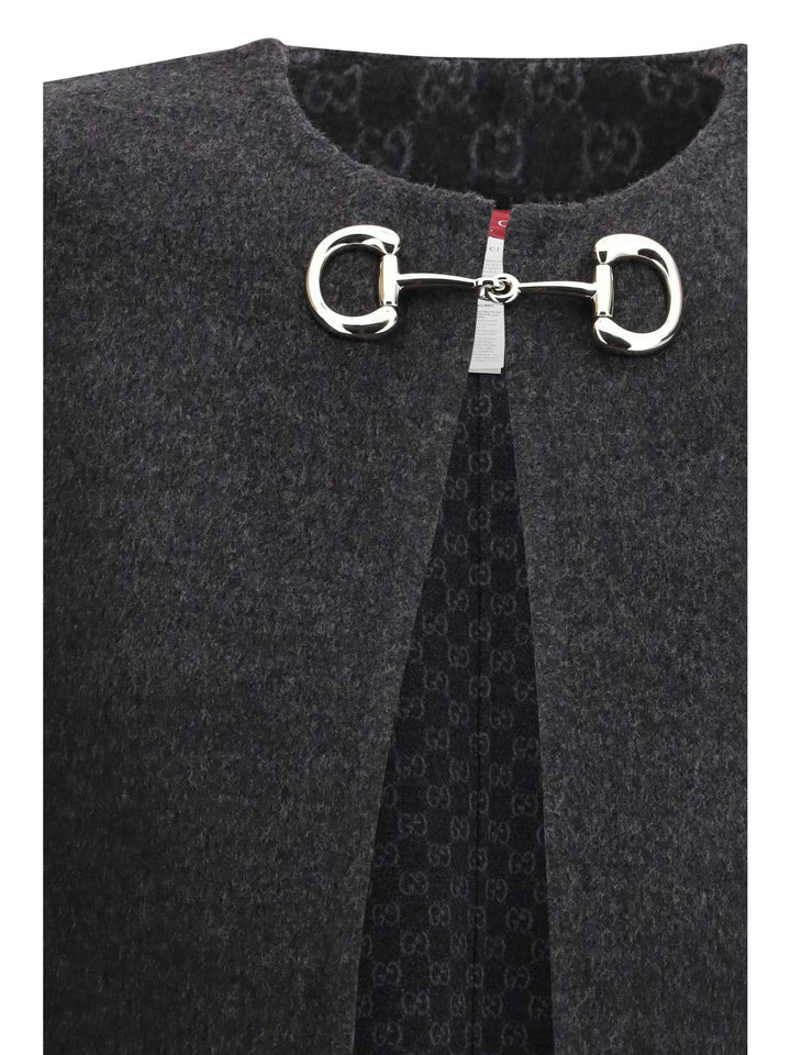Wool-blend Cape