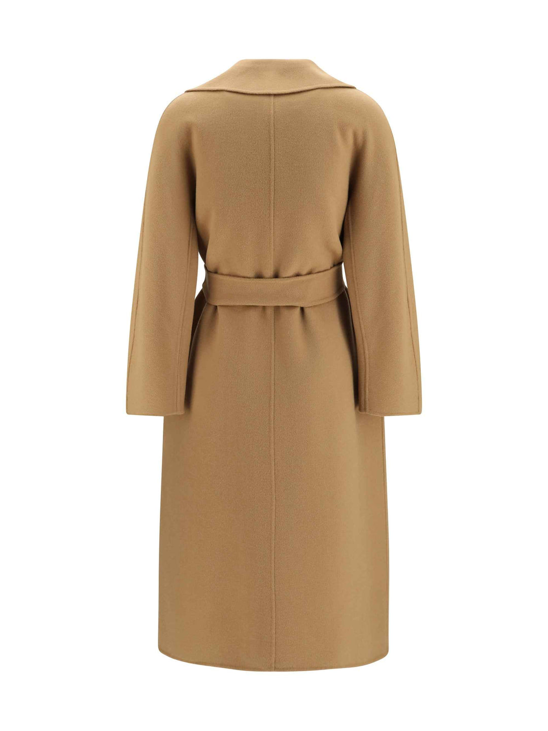 Long robe Coat in wool, cashmere and silk
