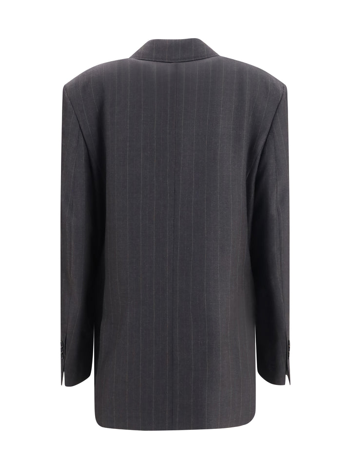 Striped wool double breasted Blazer 2