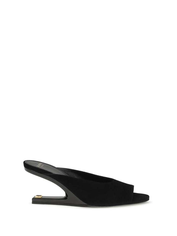 Suede open-toe Mules 1