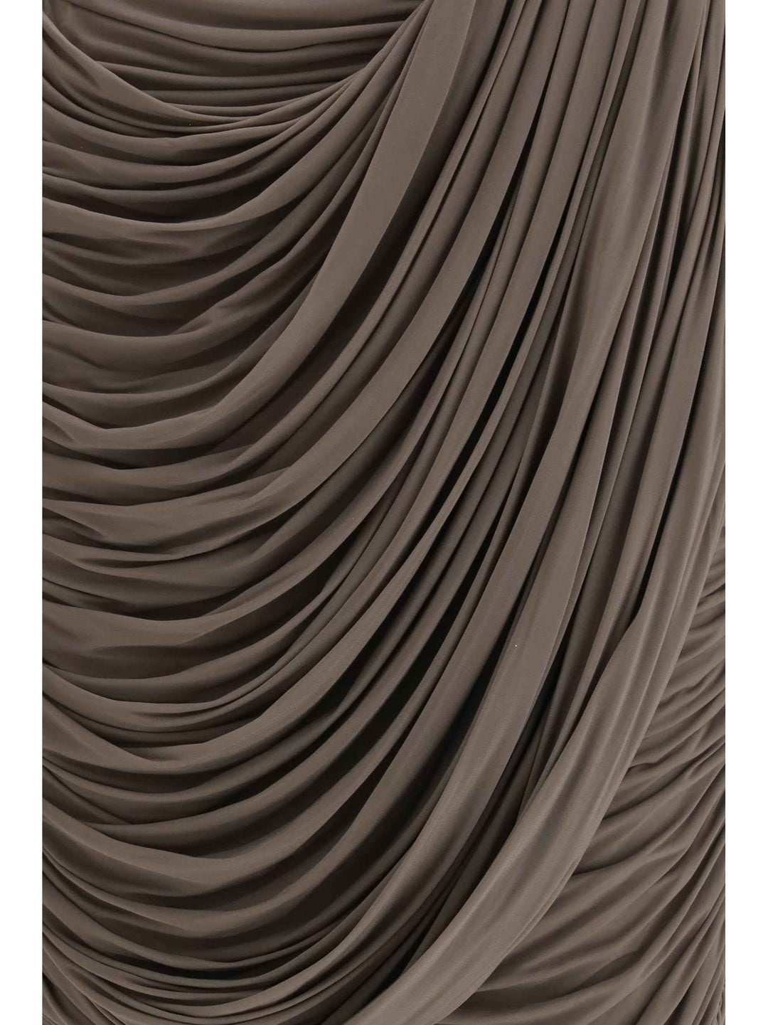Draped silk midi Skirt