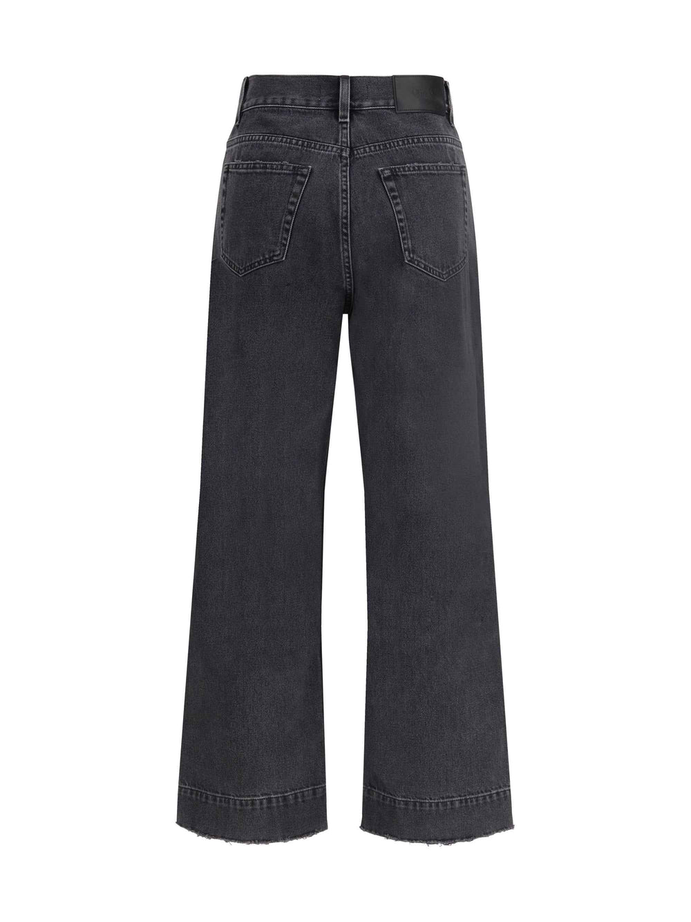 High-Waisted Cropped Denim Jeans