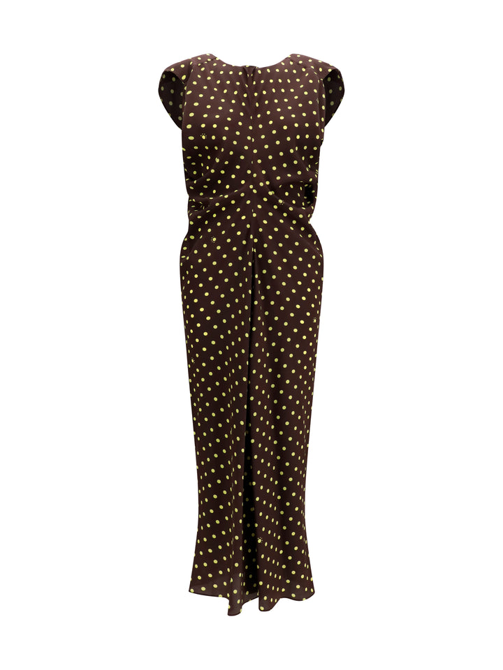 Printed polka dot crepe Dress 1